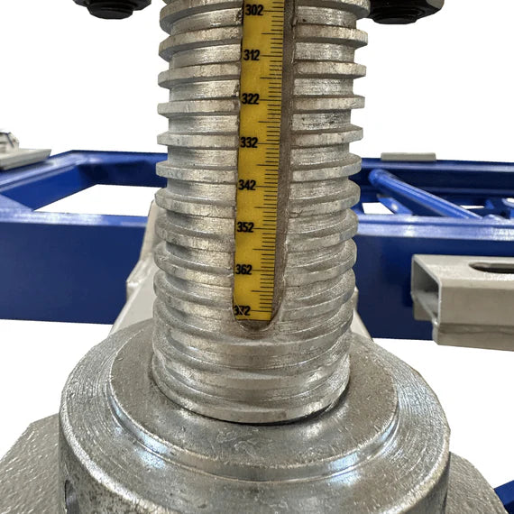 iDEAL FR-55 Scissor Frame Rack threaded height adjustment post with measurement scale