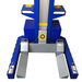 iDEAL MSC-18K-X-472 Mobile Column Lift base view showing reinforced wheel supports and safety chain assembly
