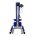 iDEAL MSC-18K-X-6108 Mobile Column Lift side view with safety labels and wheel assembly