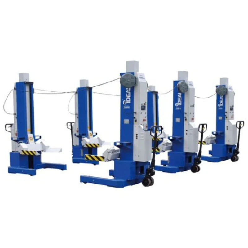 iDEAL MSC-18K-X-6108 six-column configuration for lifting large commercial vehicles or buses
