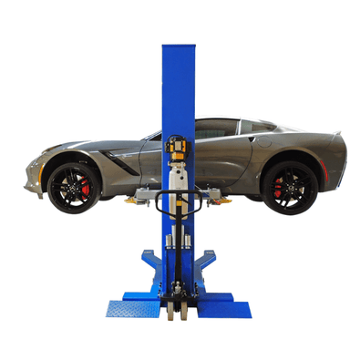 iDEAL MSC-6KLP single post car lift raising Corvette sports car