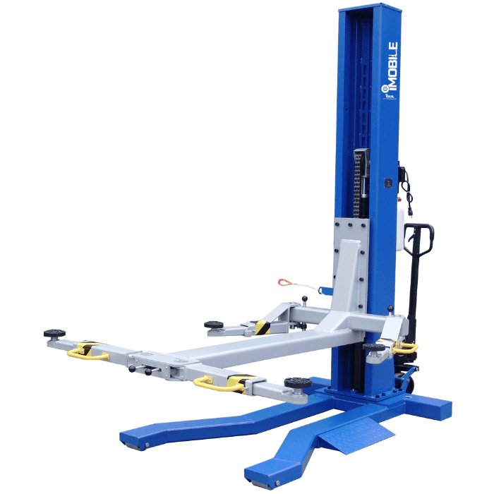 iDEAL MSC-6KLP single post car lift with portable design and swing arms