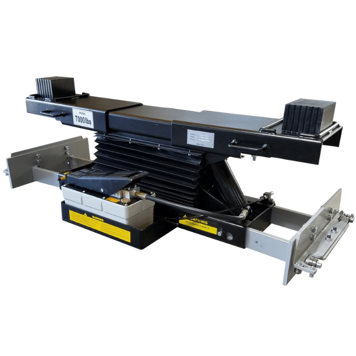 iDEAL RAJ-7K-H high-mount 7,000 lb rolling air jack with telescoping arms