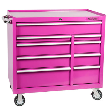 Pink rolling toolbox cabinet 12 drawer PB412409R