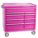 Pink rolling toolbox cabinet 12 drawer PB412409R