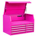 Pink tool chest open top with drawers