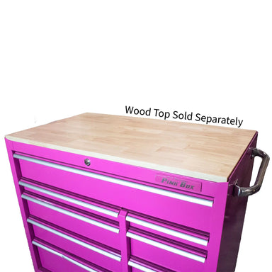 Pink toolbox wood top sold separately rolling cabinet