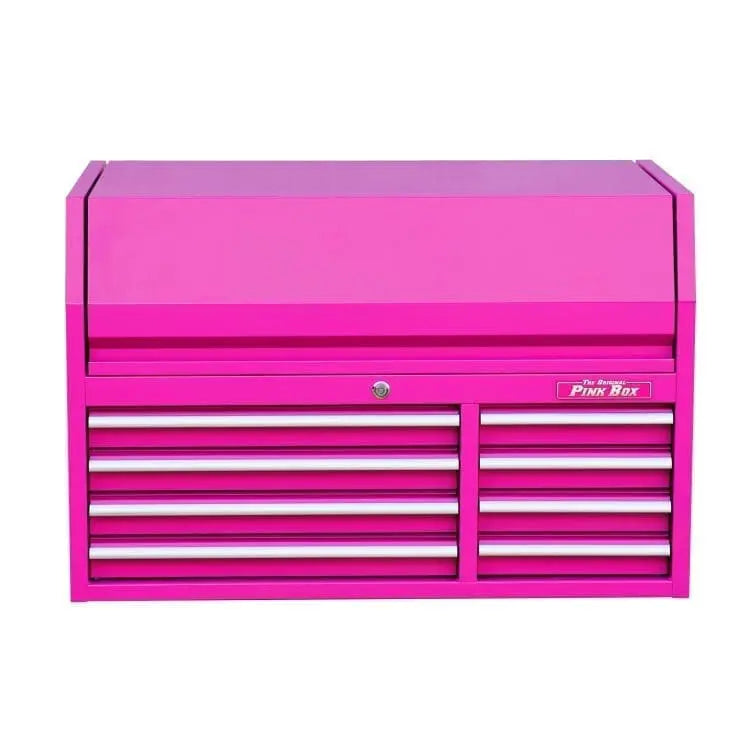 Pink 41 inch 8 drawer top chest front view