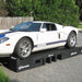 Ford GT raised on Race Ramps Portable Pit Stop Ramps