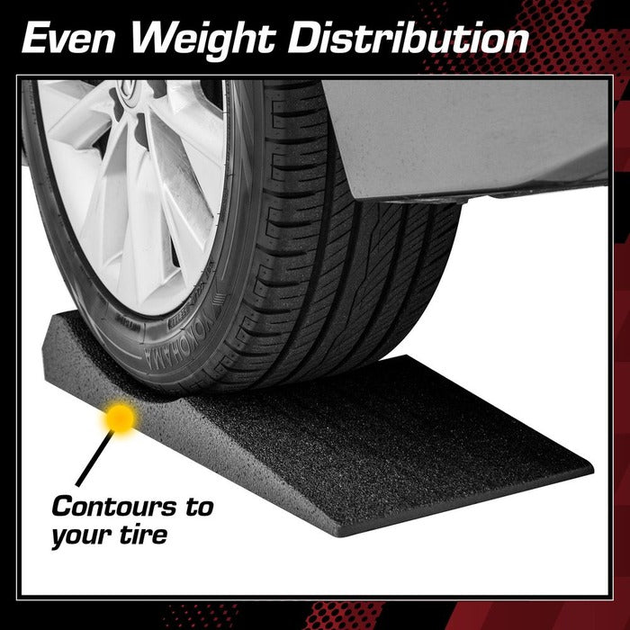 FlatStoppers contour to the tire for even weight distribution