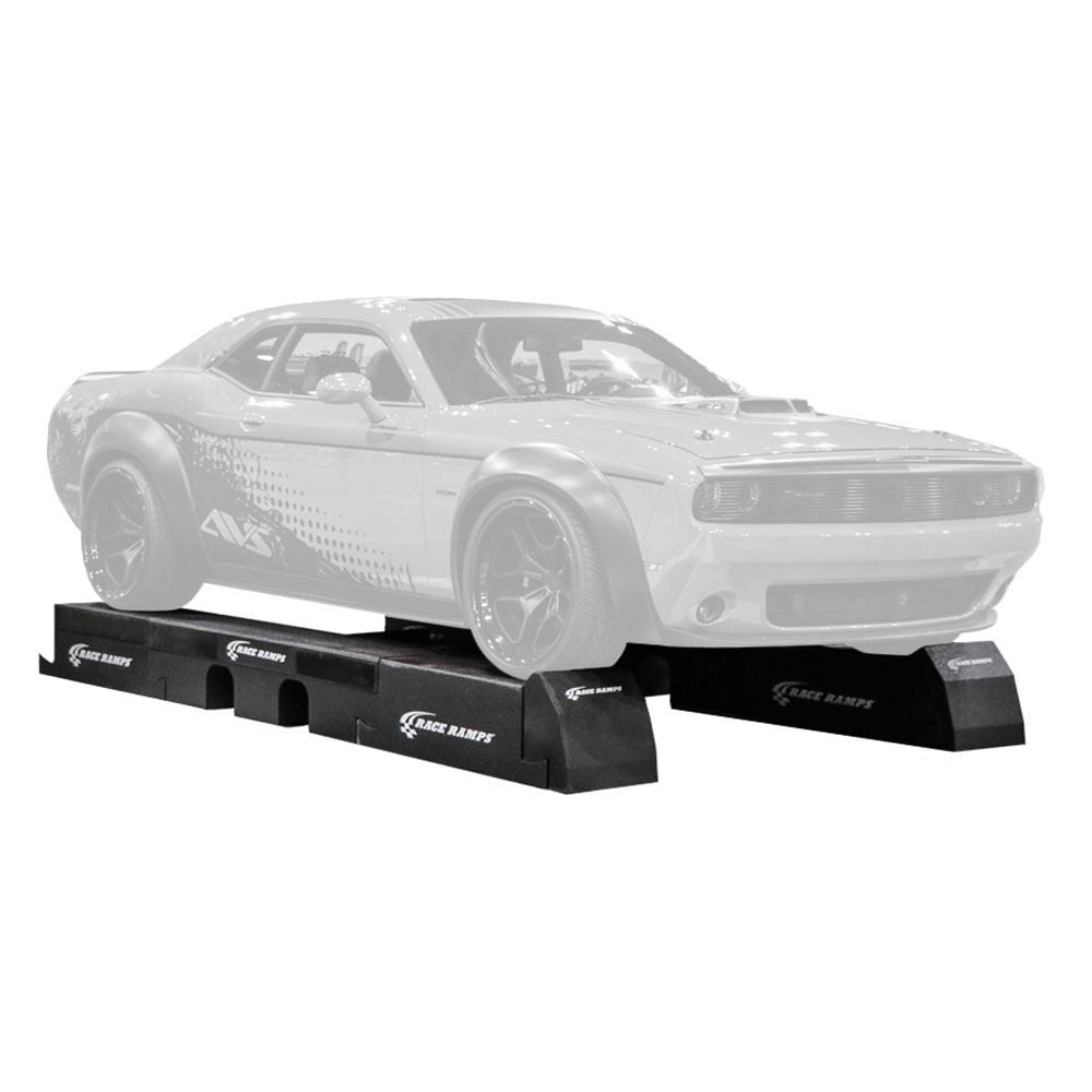 Race Ramps Restyler Ramps shown with a vehicle in position