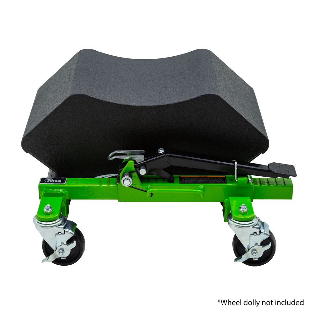Race Ramps Crib Cruiser on a wheel dolly seen from the side, dolly not included