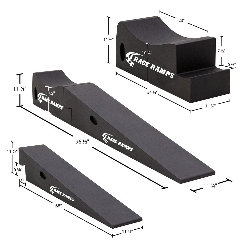 Race Ramps RR-STR dimensions, 96.5 inches long by 11.75 inches wide by 13 inches tall