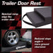 Trailer door rest diagram showing the notched ramp edge sitting on a trailer door for a reduced slope angle