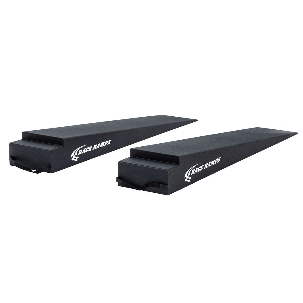 Race Ramps RR-TR-8XL pair of 8 inch extra long trailer ramps in black expanded foam
