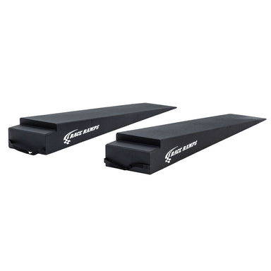 Race Ramps RR-TR-8XL pair of 8 inch extra long trailer ramps in black expanded foam