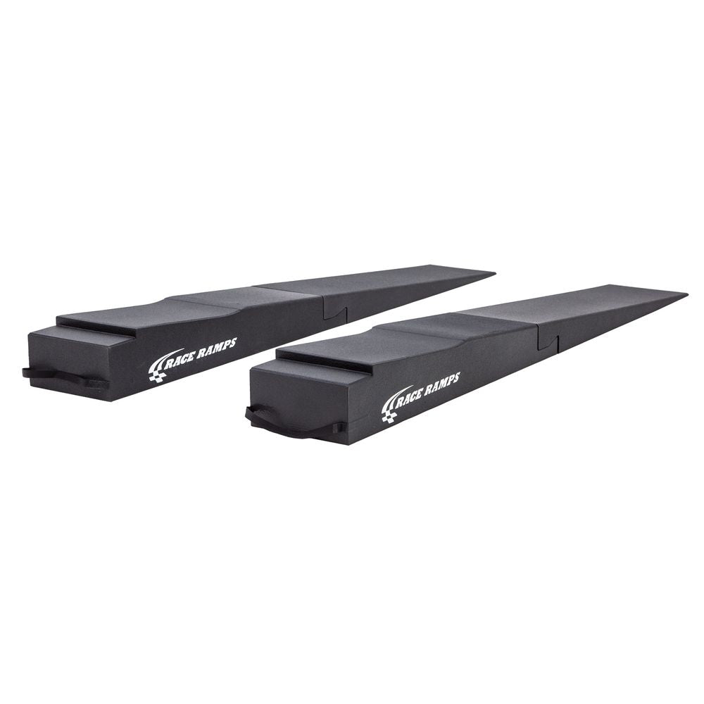 Race Ramps RR-TR-9-FLP pair of trailer ramps with flap cut out in black expanded foam