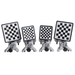 set of four lightweight imaging targets and clamps for truck alignment
