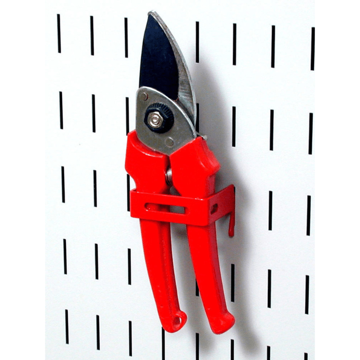 showing the 2in x 2in c bracket that comes with the Basic Slotted Metal Pegboard Accessory Pack
