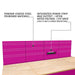 The Original Pink Box Workstation Integrated Backwall Power Strip