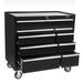 Viper black 9-drawer rolling cabinet with all drawers open