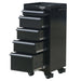 Viper black tool cart 5 drawer opened