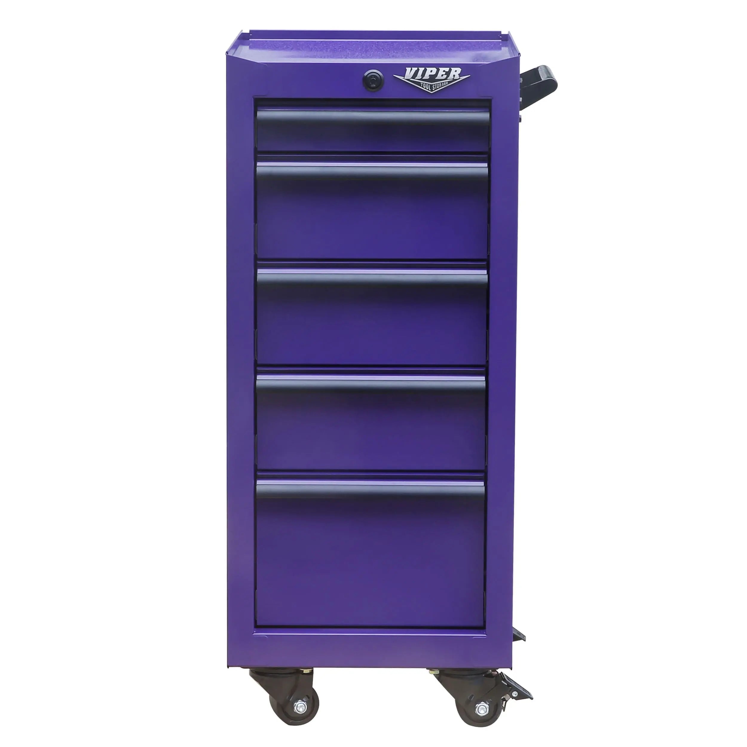 Viper tool cart purple front view