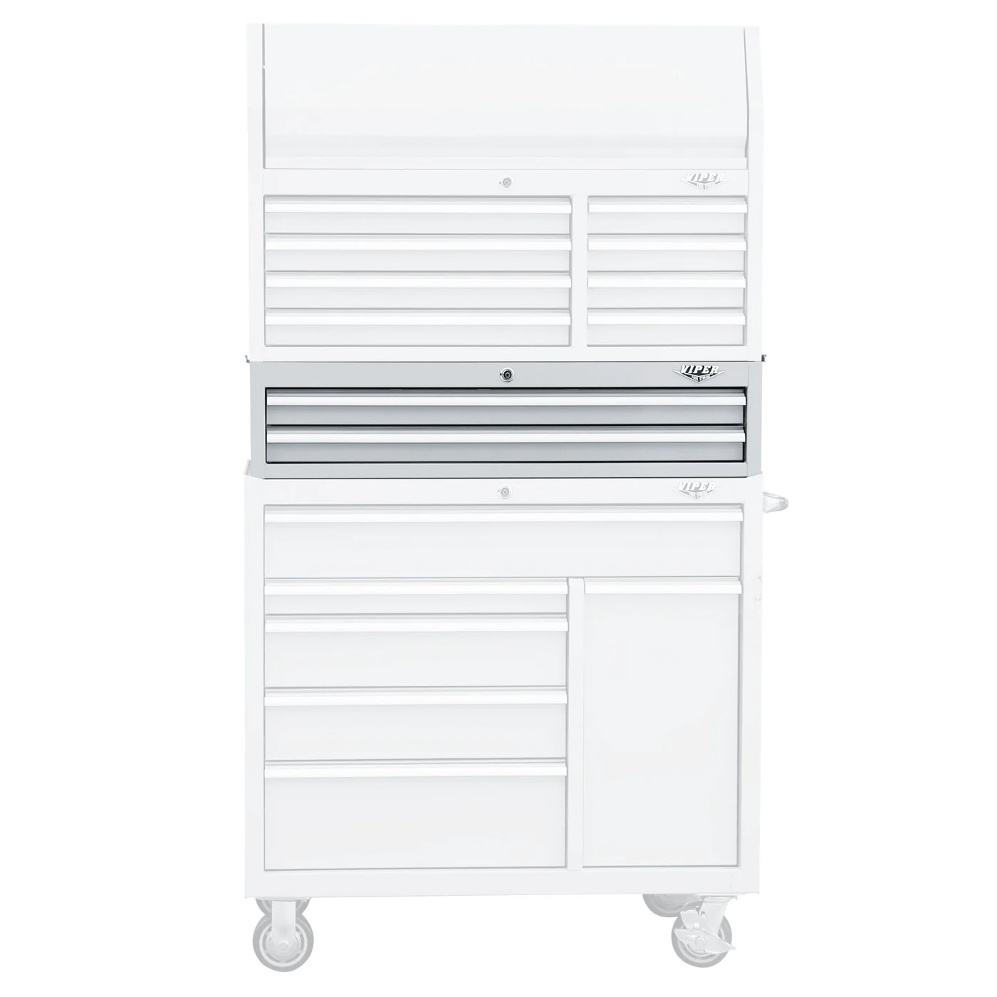 viper tool storage 41 inch intermediate chest white stacked
