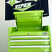 Viper Tool Storage LB2603CSC open lid close up under banner