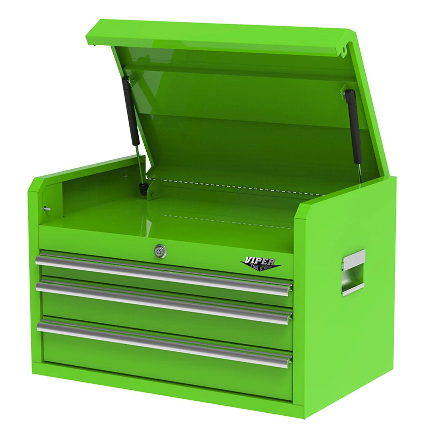 Viper Tool Storage LB2603CSC side angle view open lid soft close drawers