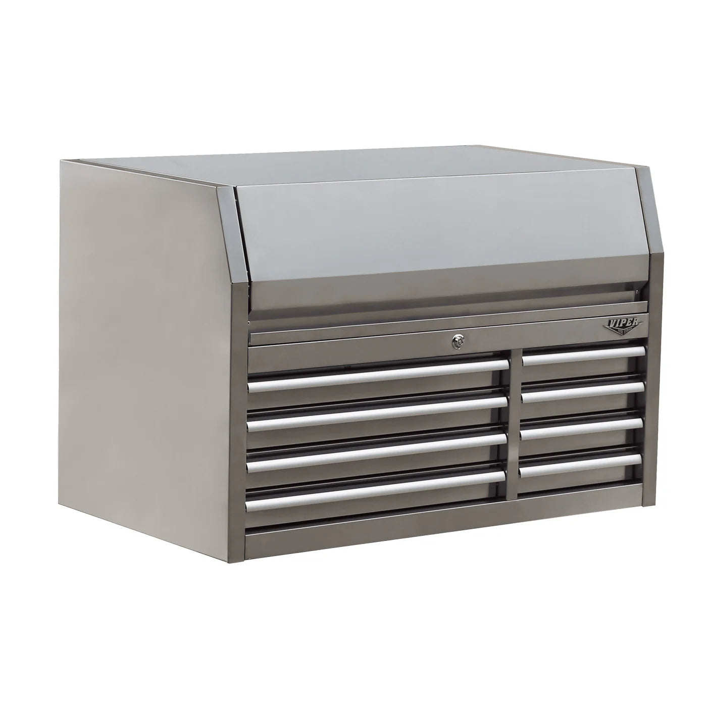 Viper Tool Storage V4108SSC 41-Inch 8-Drawer Top Chest – angled view with lid closed