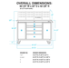 Viper Tools 60-Inch 7-Drawer Workstation drawer dimensions diagram