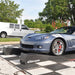 Corvette front wheel raised on a Race Ramps XT ramp
