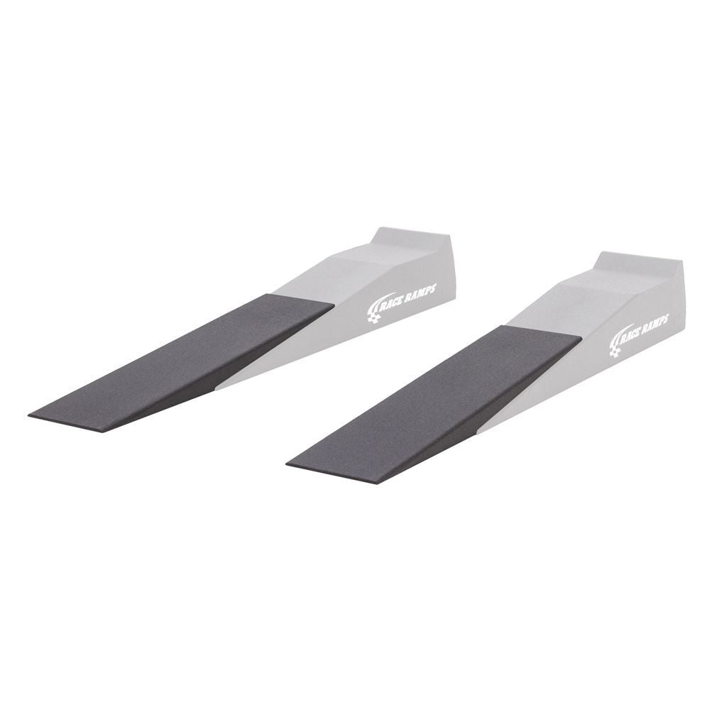 Race Ramps XTenders shown in front of a car ramp to soften the approach